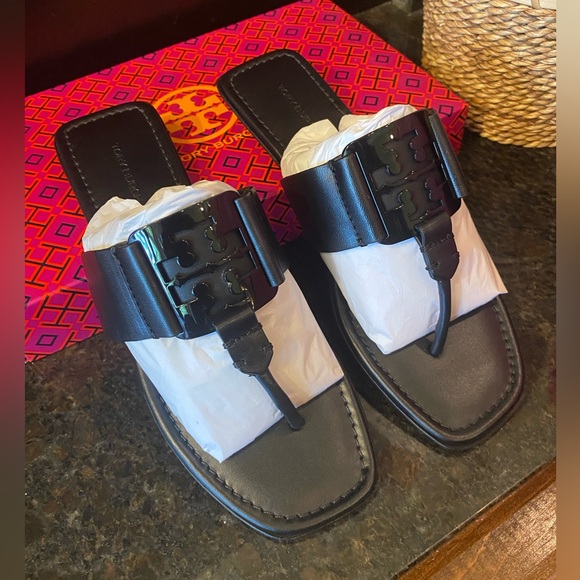 Tory Burch Shoes - Tory Burch Black Slide Sandals